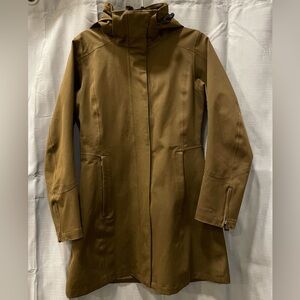 Patagonia tres 3-in-1 parka SHELL ONLY brown waterproof rain jacket tunic length